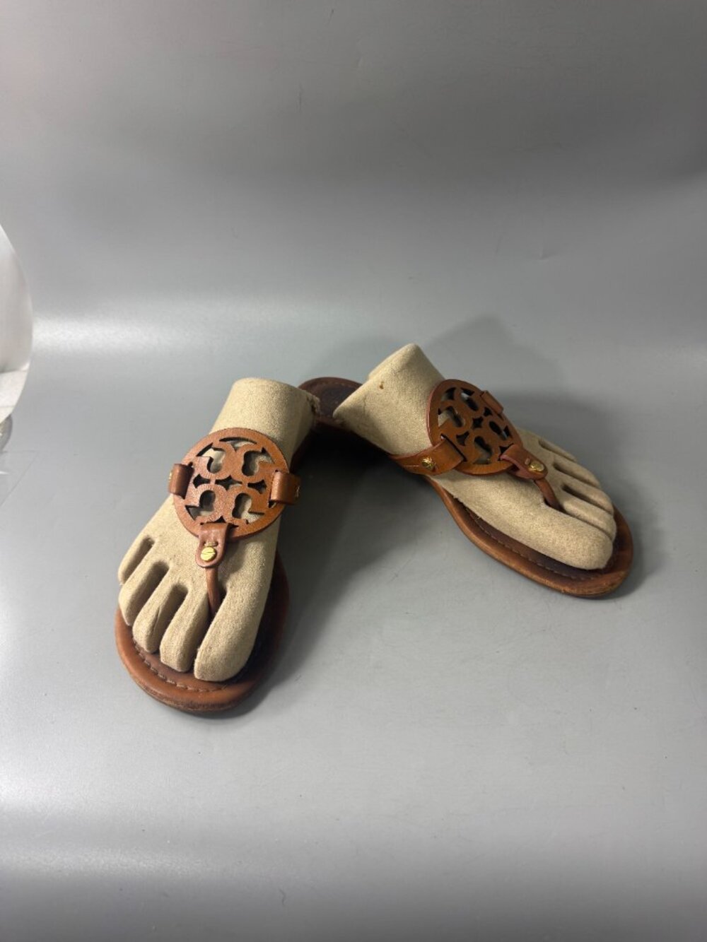 Tory Burch Brown Leather Miller Sandals, 8M